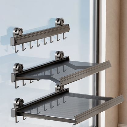 💖2025 Hot Sale💖 No-Punch Suction Cup Telescopic Drying Rack