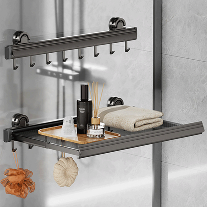 💖2025 Hot Sale💖 No-Punch Suction Cup Telescopic Drying Rack