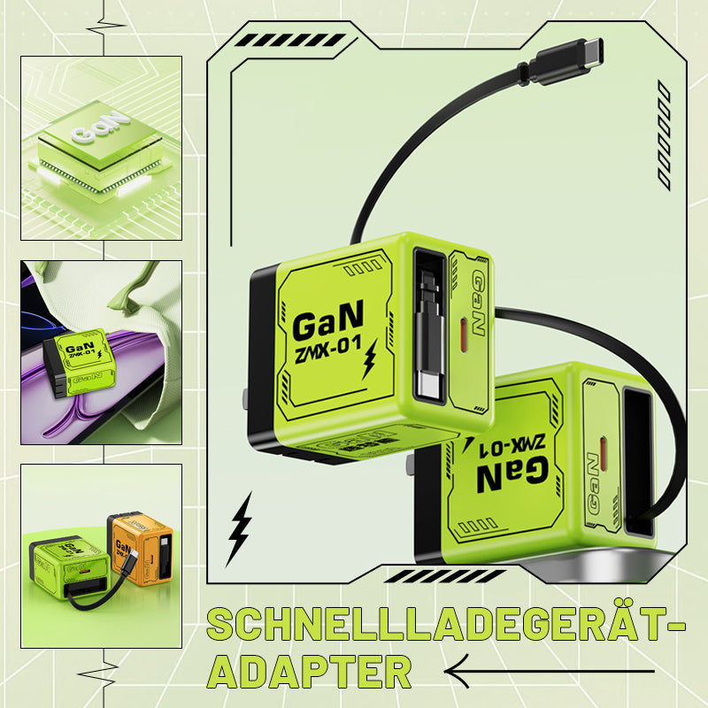 🎁 Hot Sale 50% OFF 🔥Quick charger adapter with retractable type C cable & connector