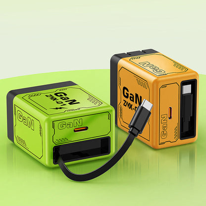 🎁 Hot Sale 50% OFF 🔥Quick charger adapter with retractable type C cable & connector