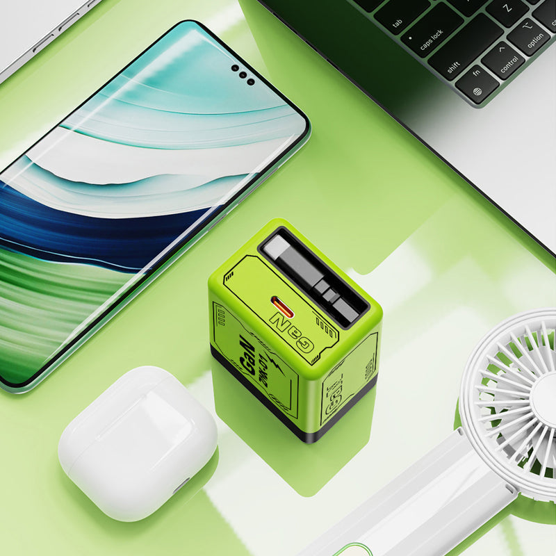 🎁 Hot Sale 50% OFF 🔥Quick charger adapter with retractable type C cable & connector
