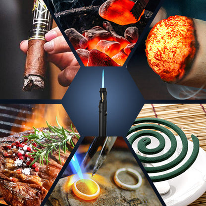 🔥Outdoor windproof refillable flashlight lighter