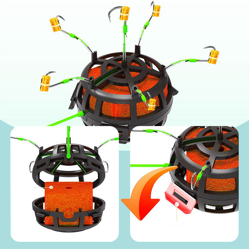 🔥2025 Hot Sale🔥360° Floating Bait Cage Fishing Hook(50% OFF)
