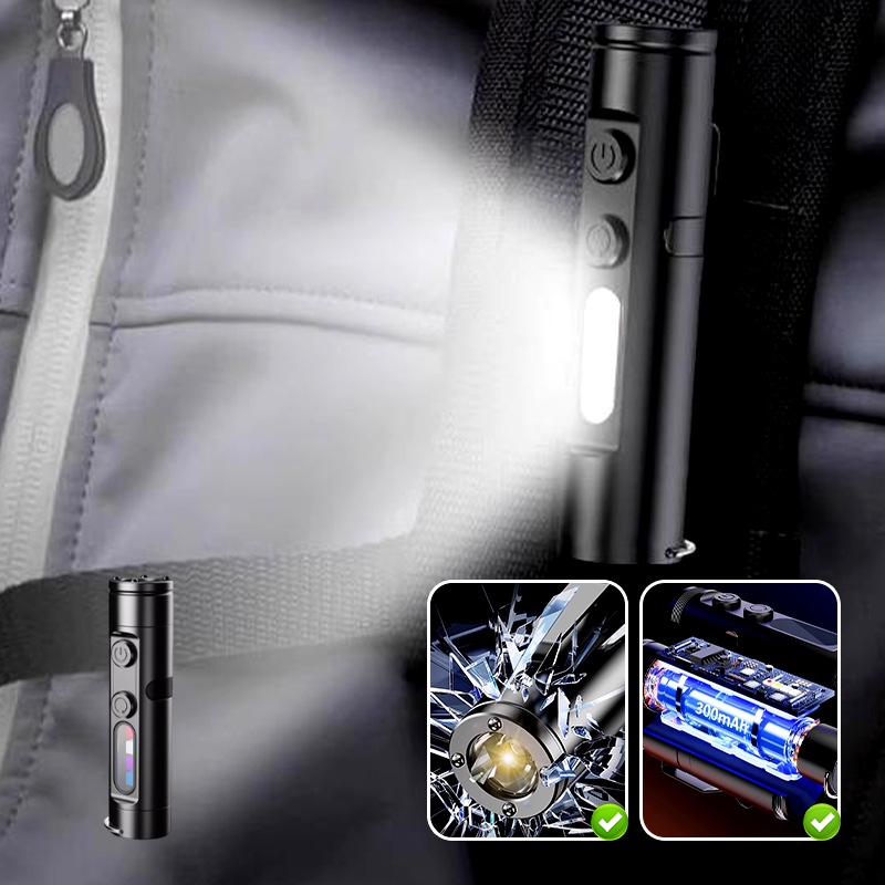 Rechargeable & Magnetic Mini Keychain Flashlight