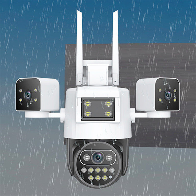 3-Lens 360° WiFi Security Camera for Outdoor