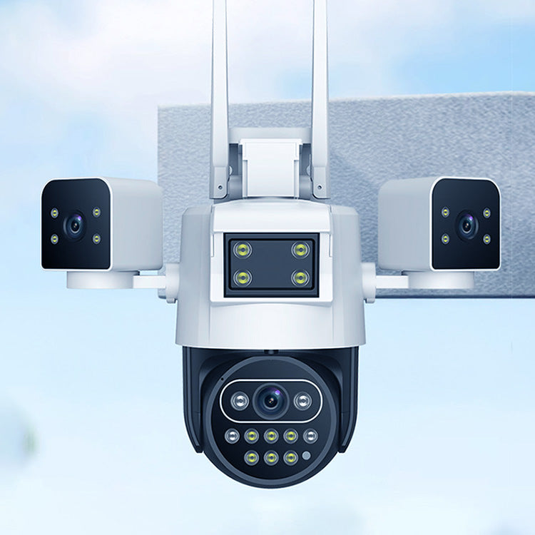 3-Lens 360° WiFi Security Camera for Outdoor
