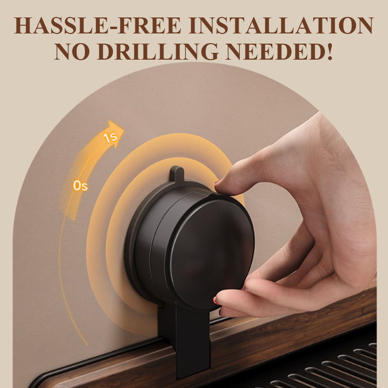 💥 Walnut Suction Cup Bathroom Shelf