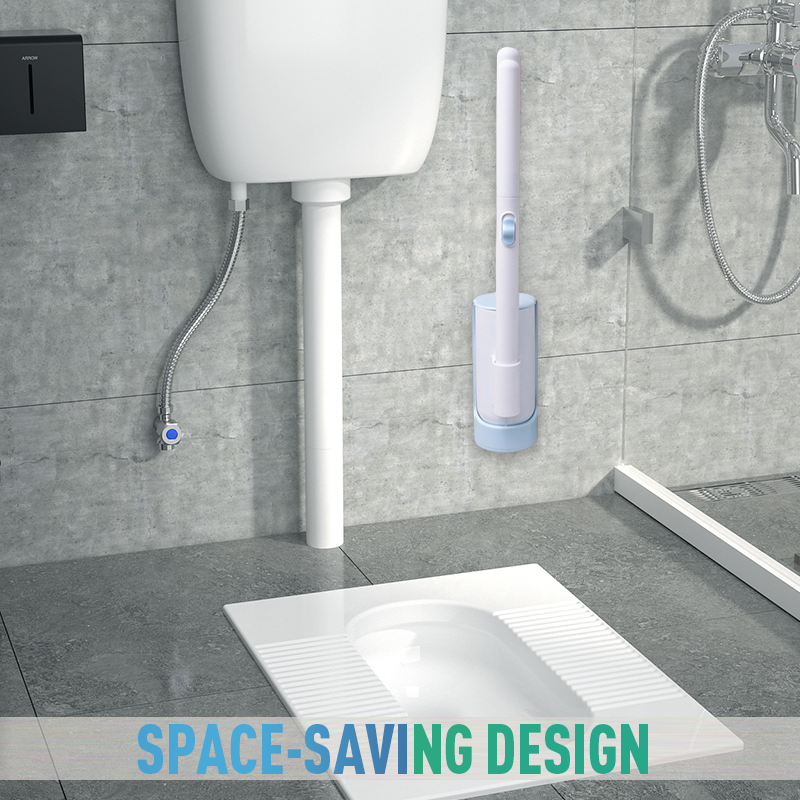 Replaceable Head Wall-Mounted Toilet Brush Set
