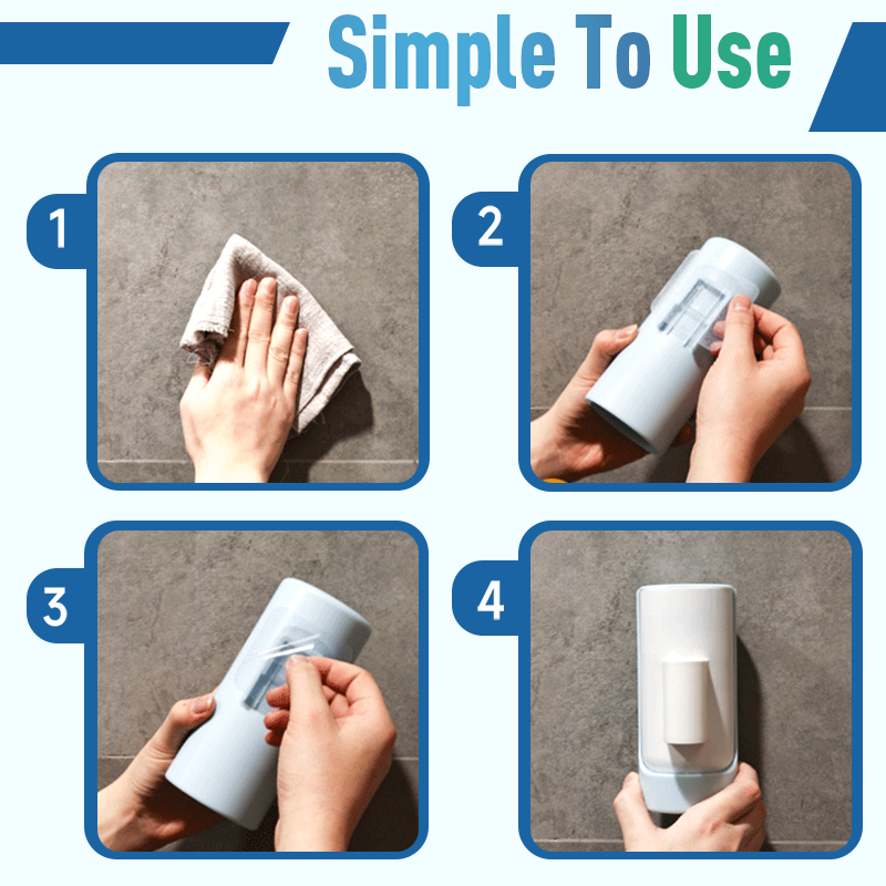 Replaceable Head Wall-Mounted Toilet Brush Set