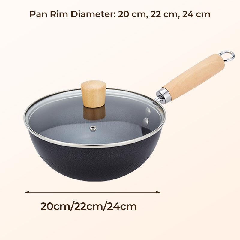 Fish Scale Pattern Flat Bottom Non-Stick Pan