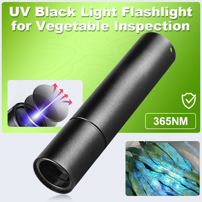 🛡️UV Black Light Flashlight for Vegetable Inspection