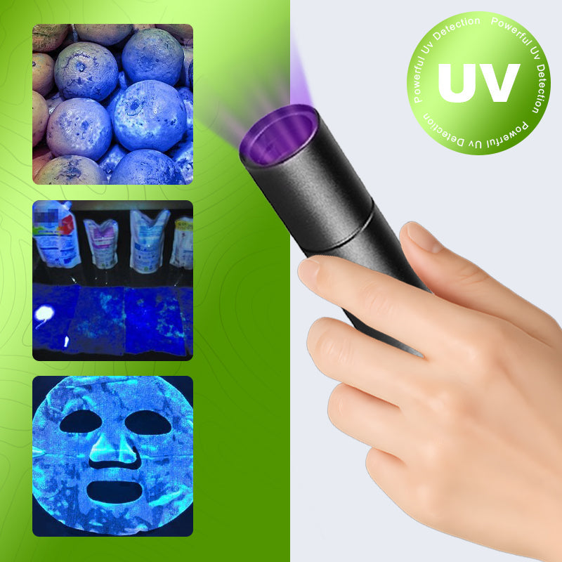 🛡️UV Black Light Flashlight for Vegetable Inspection