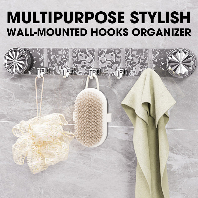 Multipurpose Stylish Wall-Mounted Hooks Organizer