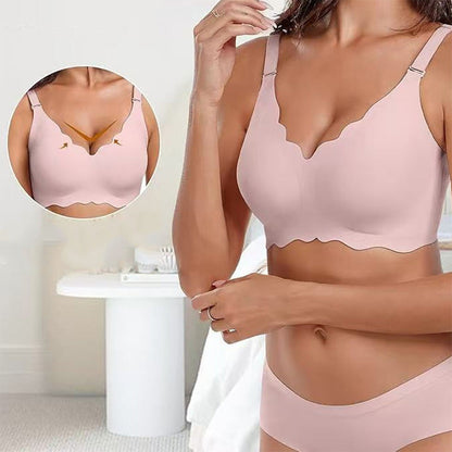 Deep V Plunge Push-up Wirefree Seamless Bra