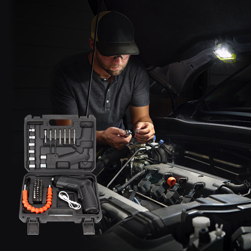 ⏰Final 3 Hours: Full Accessory Set Free with Your Order!🔥Rechargeable 3.6V battery screwdriver set🛠️