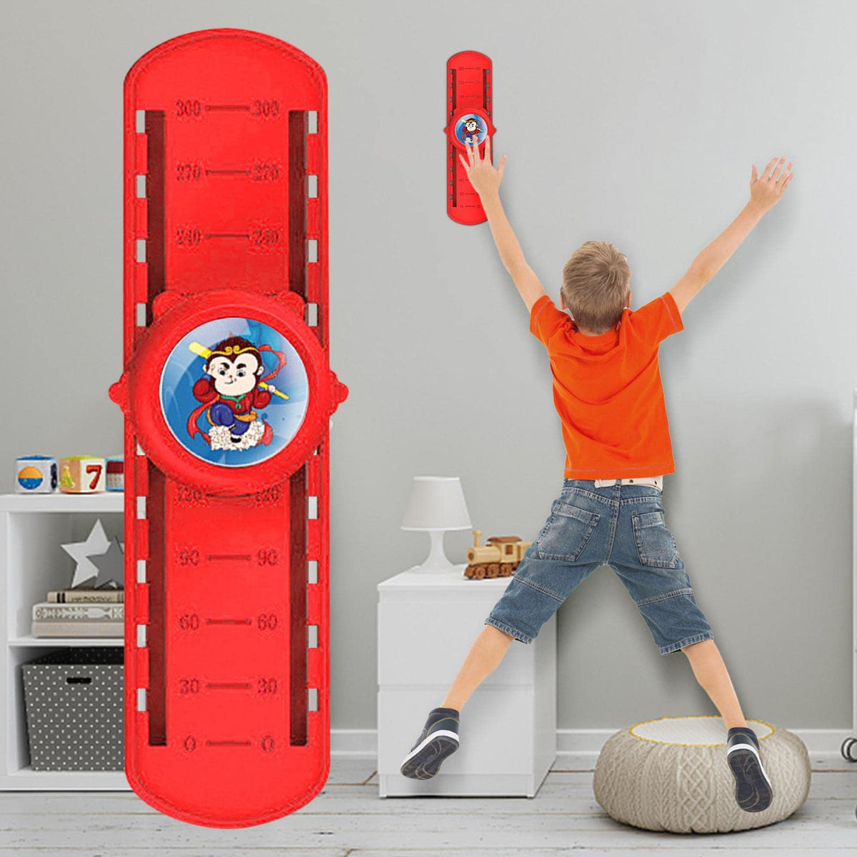 Kids Growth Toys - 10 posisjoner Kids Growth Wall Høydehopp-trener med høydeklistremerker