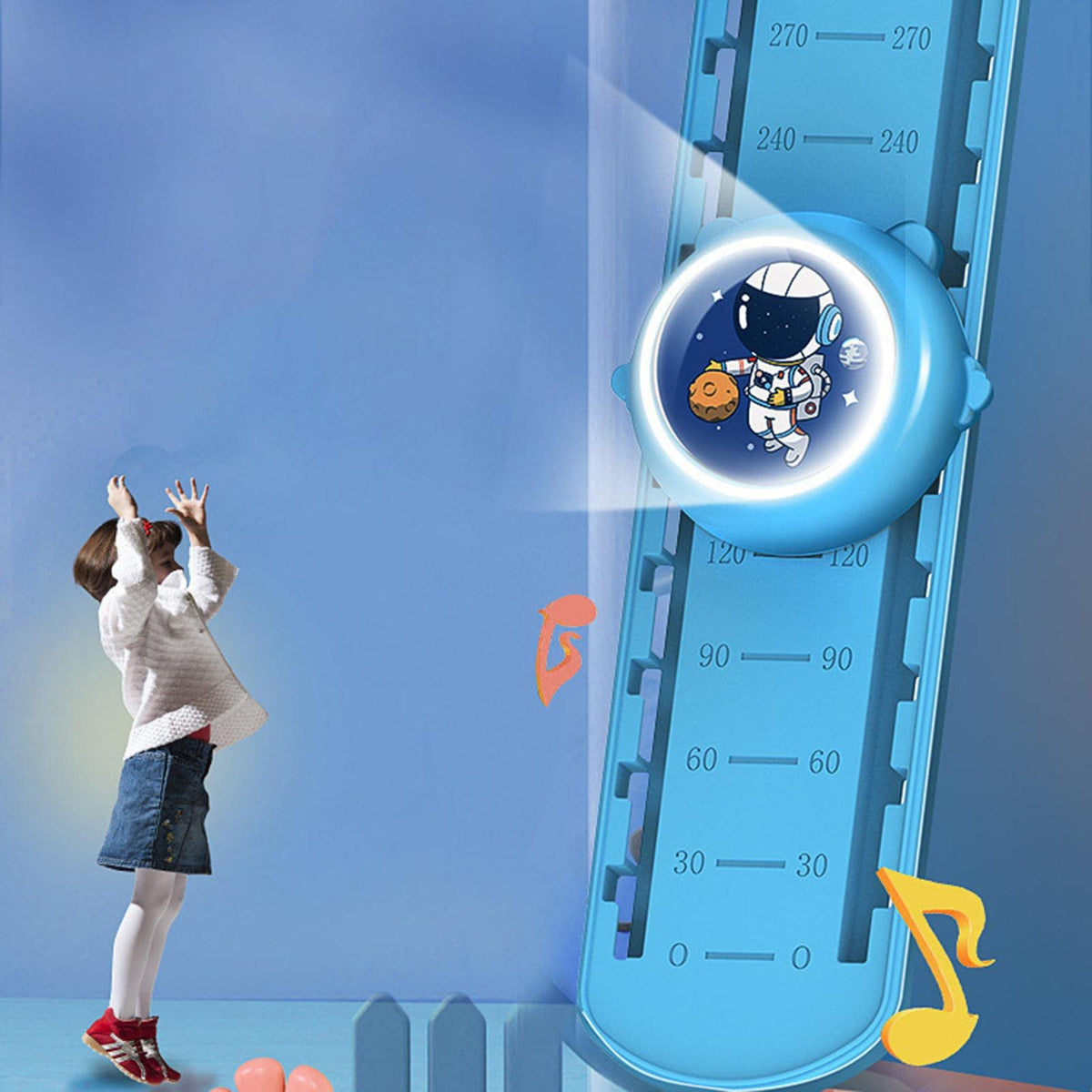 Kids Growth Toys - 10 posisjoner Kids Growth Wall Høydehopp-trener med høydeklistremerker