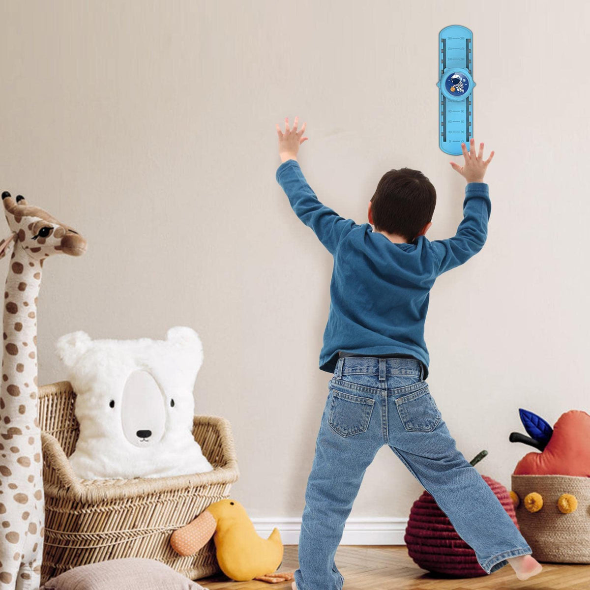 Kids Growth Toys - 10 posisjoner Kids Growth Wall Høydehopp-trener med høydeklistremerker
