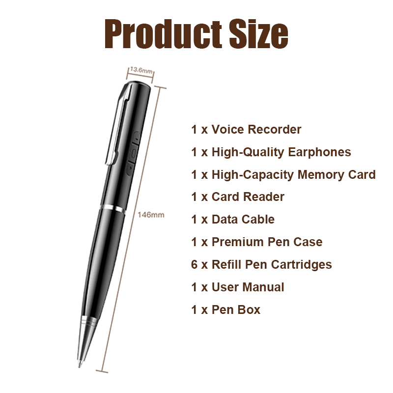 Multi-Function High-Capacity Voice Recorder Pen