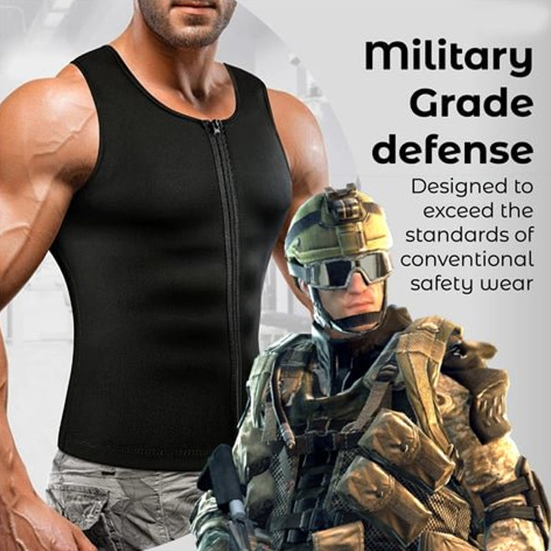 Men's Workout Zipper Body Shaper Tank Top
