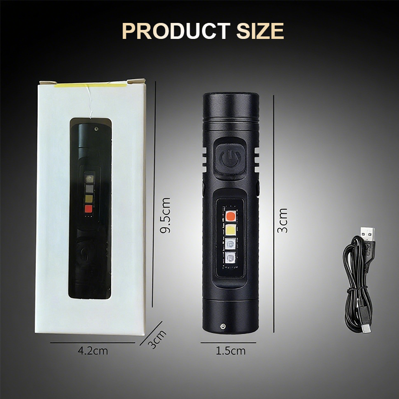 💡 Lipstick-Sized LED Flashlight | 3 Modes & Aircraft Aluminum | Christmas Sale 50% OFF | Perfect Pocket Emergency Light for Outdoor Adventures 🎁🔦