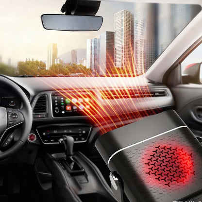 🚗🔥 2-in-1 Portable Car Heater & Fan - 360° Rotation, Quick Defrost, Heating & Cooling, Ultra-Quiet & Lightweight for All Seasons!