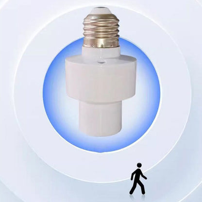 💡 BUY 1 GET 1 FREE! ✨ E27 Motion Sensor Light Socket - Auto On/Off with 180° Detection & 15s-10min Adjustable Delay for Energy Saving 🏠🔋