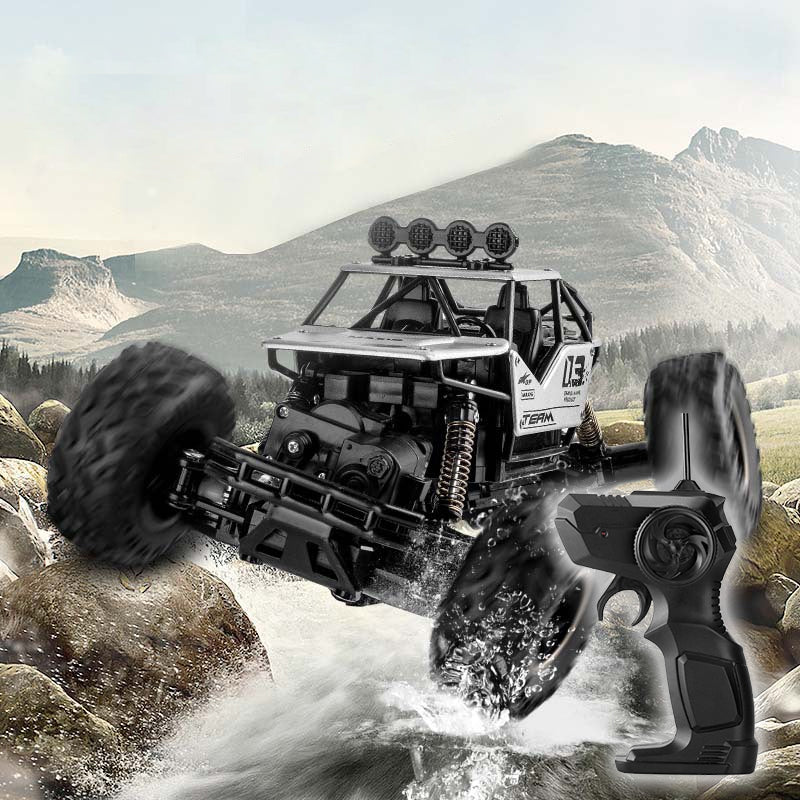 Six-Wheel Alloy Rock-Climbing RC Car Four-Wheel Drive Off-Road RC Toy All-Terrain High-Resilience Shock Absorption Children's Day Gift
