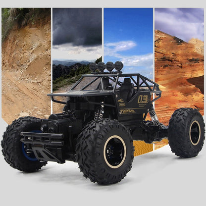 Six-Wheel Alloy Rock-Climbing RC Car Four-Wheel Drive Off-Road RC Toy All-Terrain High-Resilience Shock Absorption Children's Day Gift