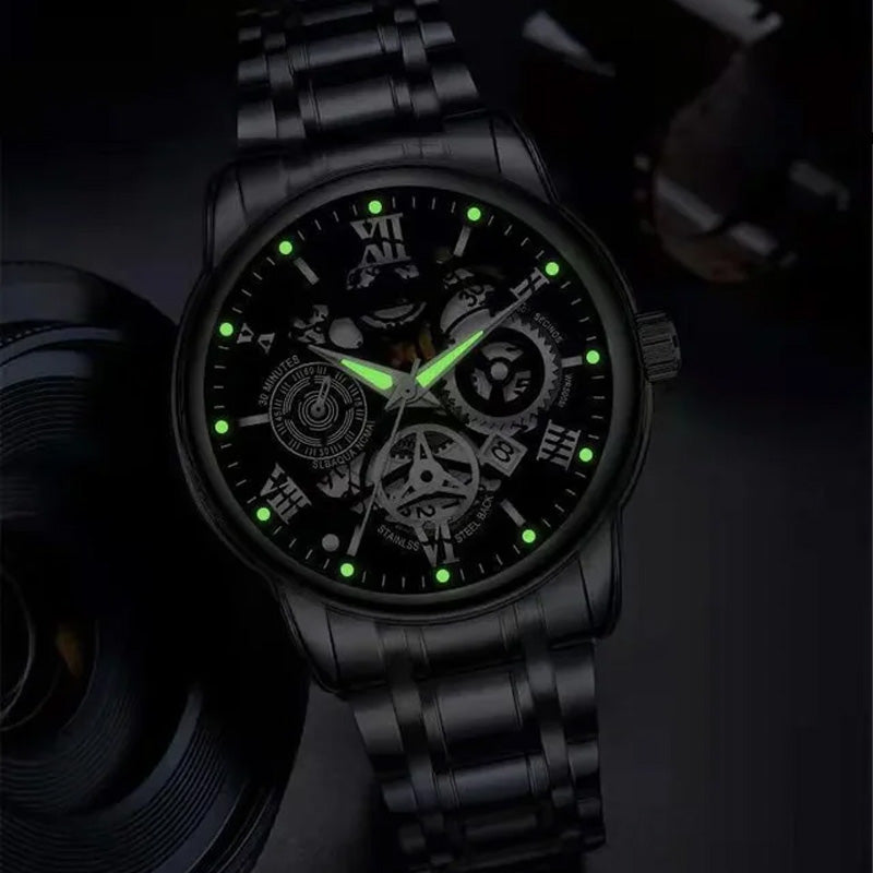 ⌚Time-Limited 50% OFF NOW! 🔥Men's Waterproof Roman Skeleton Automatic Mechanical Watch
