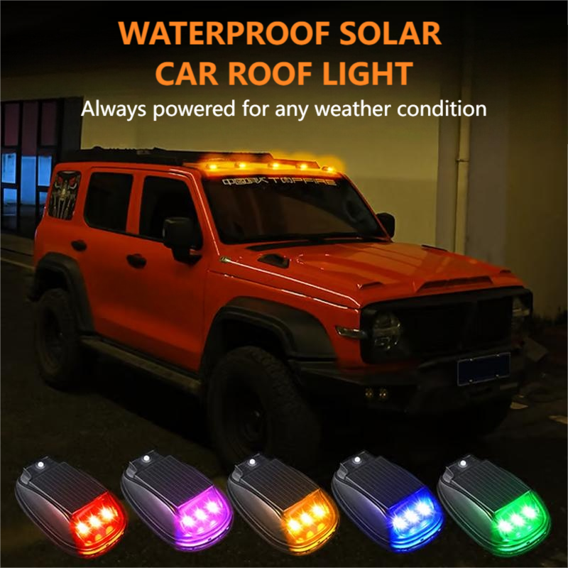 Waterproof Solar Car Roof Light with Remote