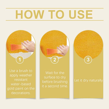 🎨🏡Water-Based Weather-Resistant Gold Paint
