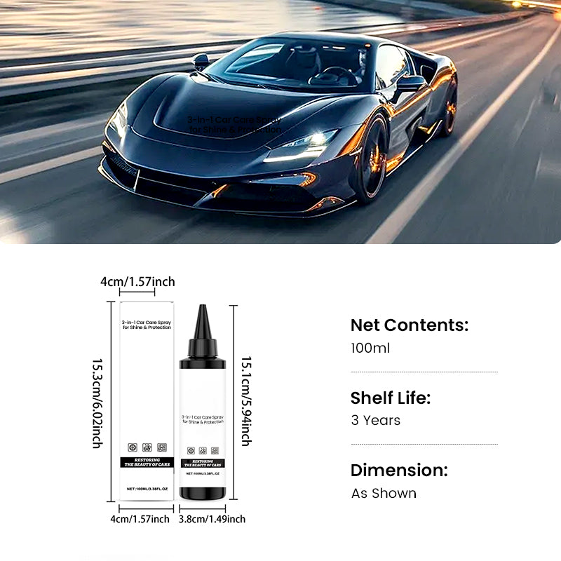 3-in-1 Car Care Spray for Shine & Protection