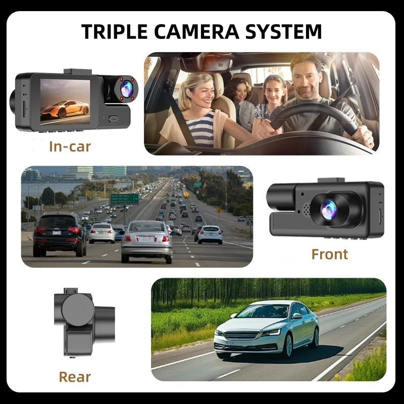 📸 3-Channel 1080P Dash Cam with WiFi🚗
