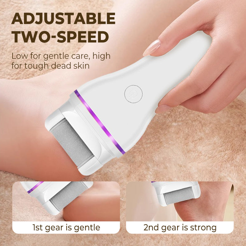 2-Speed Cordless Electric Callus Remover with 2 Replacement Heads