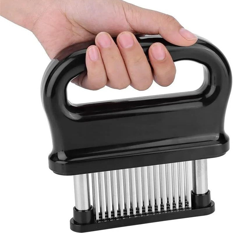 📢 50% OFF!! 🎉 Meat Tenderizer with 48 Stainless Steel Blades – Tenderize in Seconds, Dishwasher-Safe & Safe Storage Cover Included! 🔪