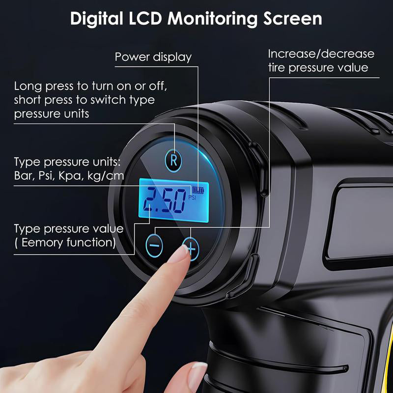 🔥HOT SALE 50%OFF🔥Portable Cordless Air Compressor with Digital Display