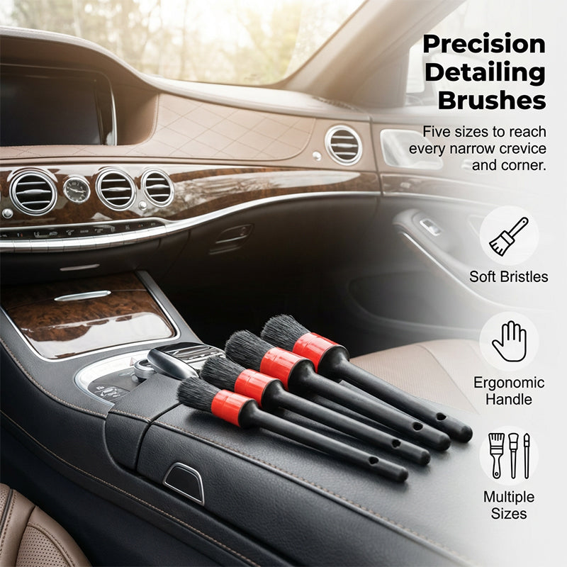 Professional Auto Detailing Brush & Cleaning Kit