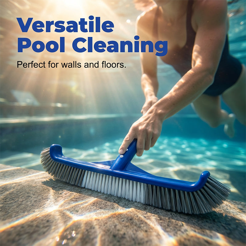 Wide Pool Brush Head with Curved Ends