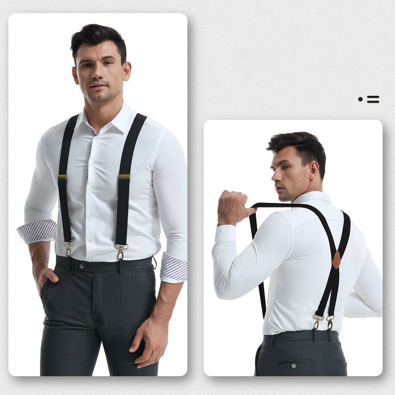 📢📢49% OFF !! ⏰Men's X-Back Suspenders with Hook Clips