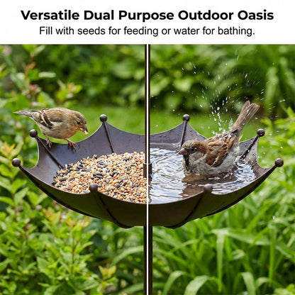 Hanging Umbrella Bird Feeder & Bath