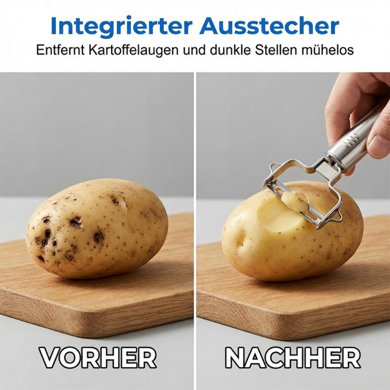 Multi-Funktions-Sparschäler & Julienne-Schneider aus Edelstahl